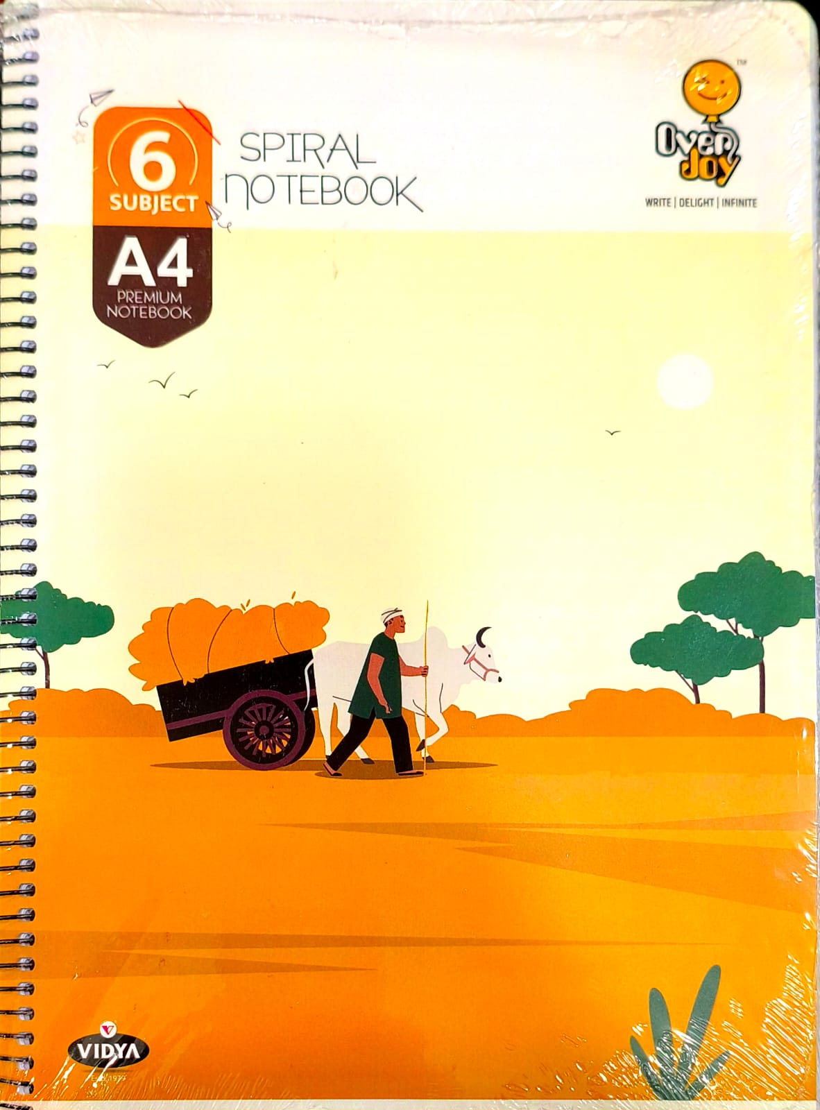 Vidya Stationery A4 Premium Spiral Notebook | 400 Pages | Pack of 2 | Regular Size 29.7 X 21 cm I Eco-Friendly | Made in India