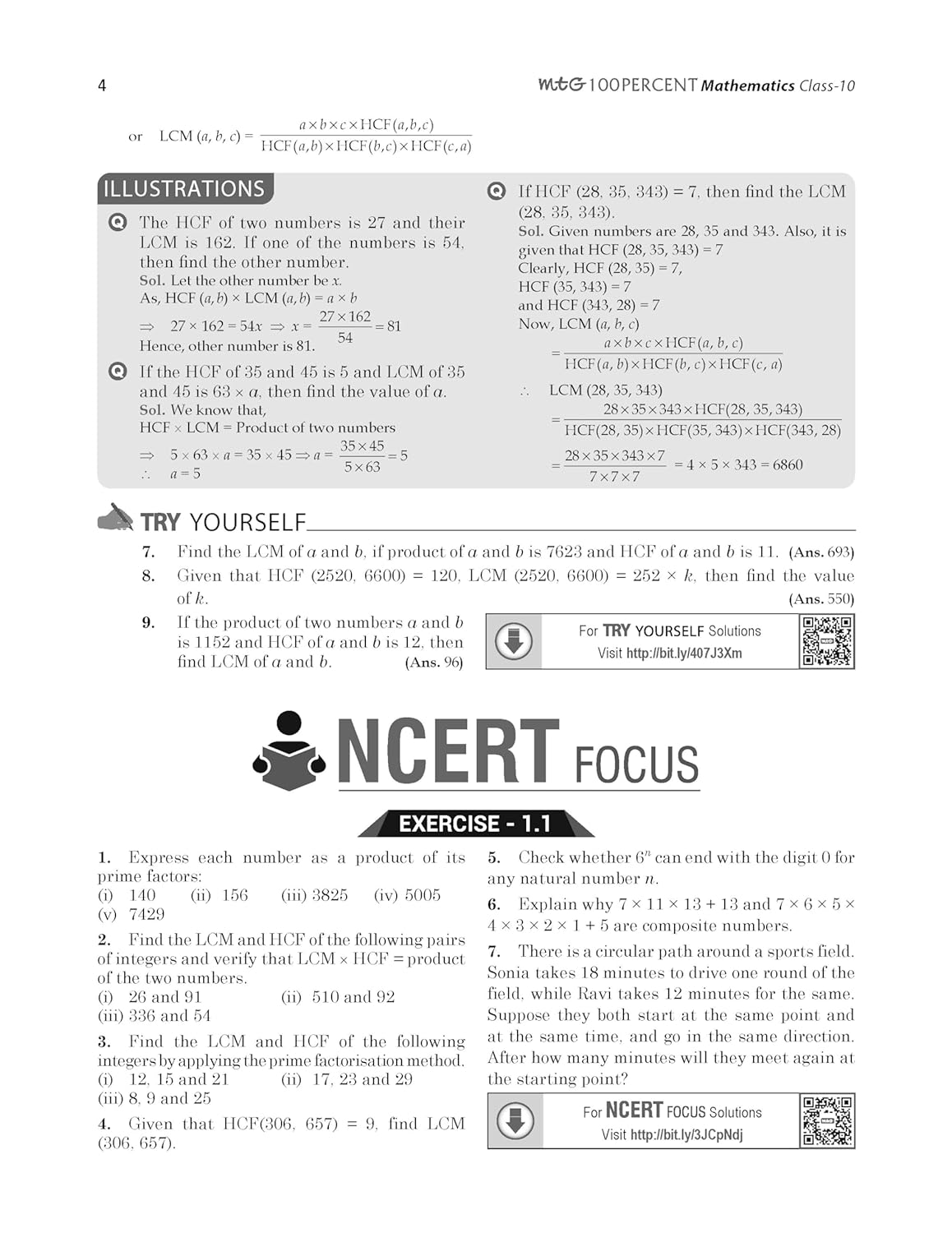 MTG CBSE 100 Percent Mathematics For Class 10 - Latest for 2024-25 Session