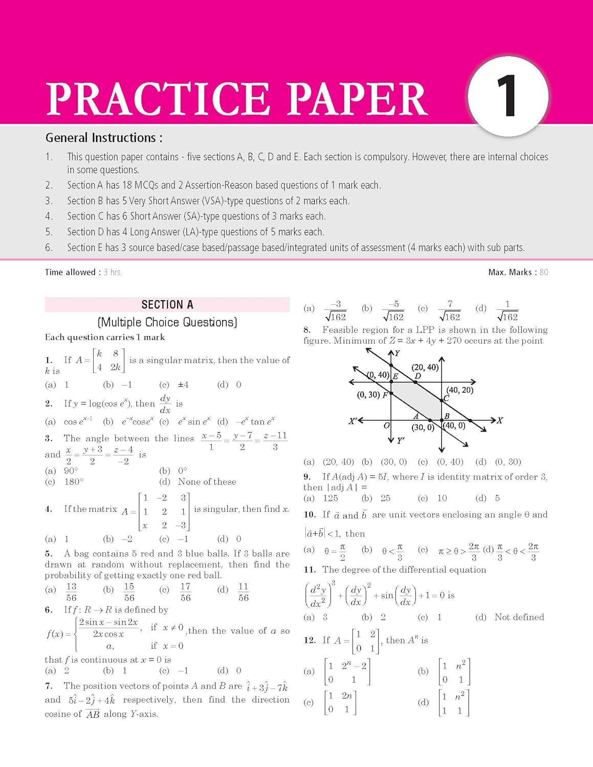 MTG CBSE 100 Percent Mathematics For Class 12 - Latest for 2024-25 Session