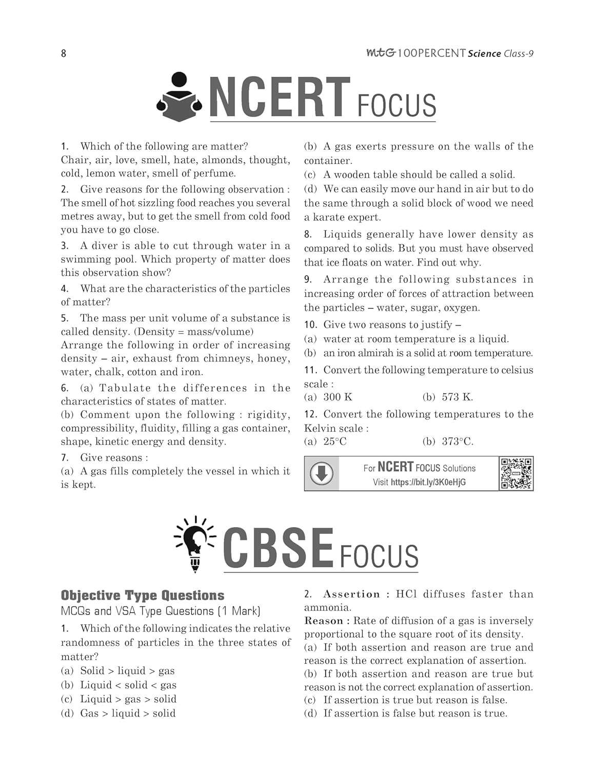 MTG CBSE 100 Percent Science For Class 9 - Latest for 2024-25 Session