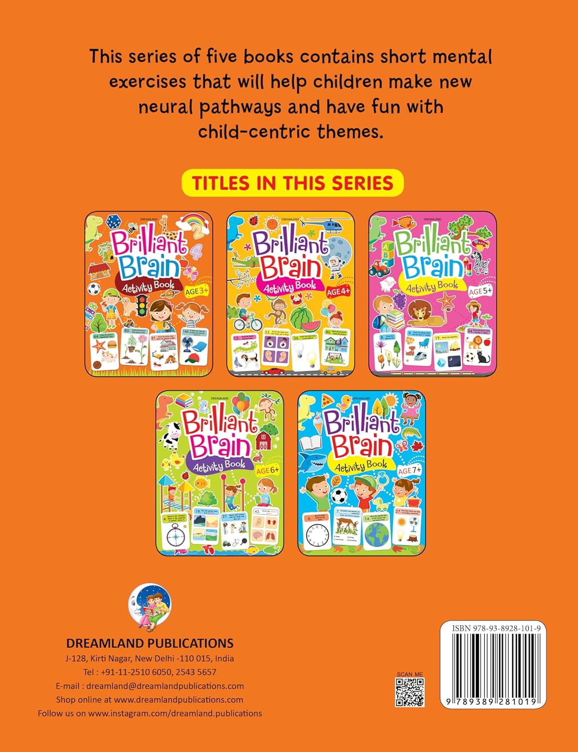 Dreamland Brilliant Brain Activity Book for Kids Age 3- 4 years with Fun Activities