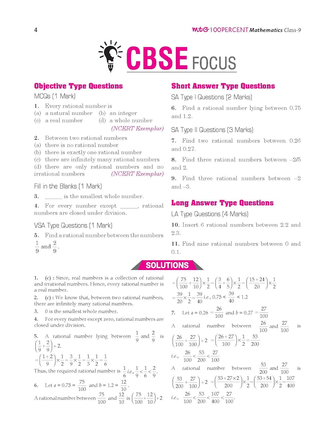 MTG CBSE 100 Percent Mathematics For Class 9 - Latest for 2024-25 Session