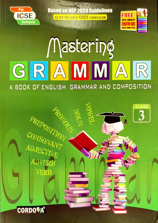 Cordova ICSE Mastering Grammar for Class 3 - Latest for 2026 Session. Paperback