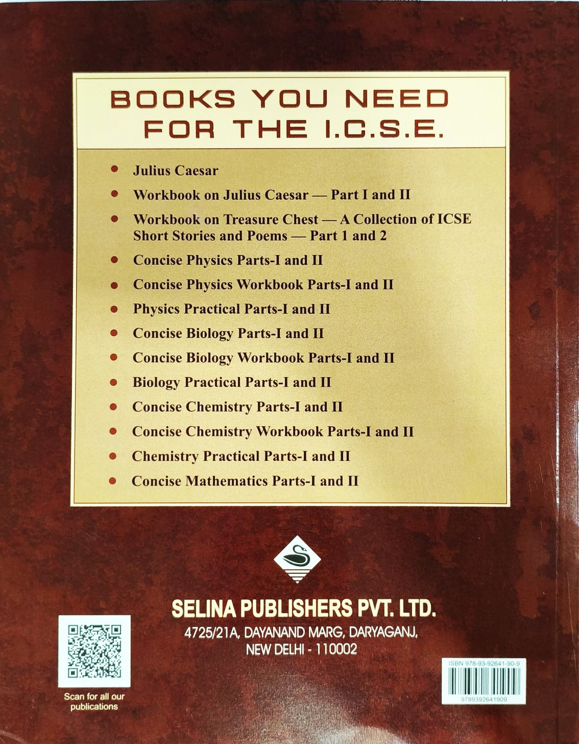 Selina ICSE Concise Chemistry for Class 10 - Latest for 2027 Session