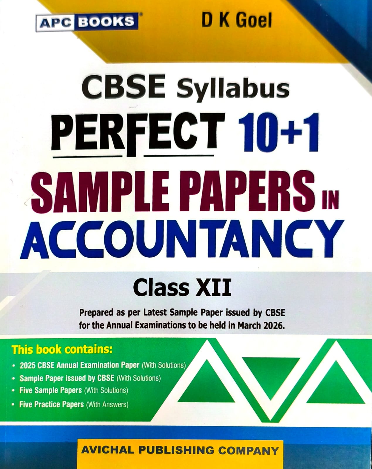 APC CBSE Syllabus Perfect 10+1 Sample Papers in Accountancy for Class 12 - Latest for 2026 Session
