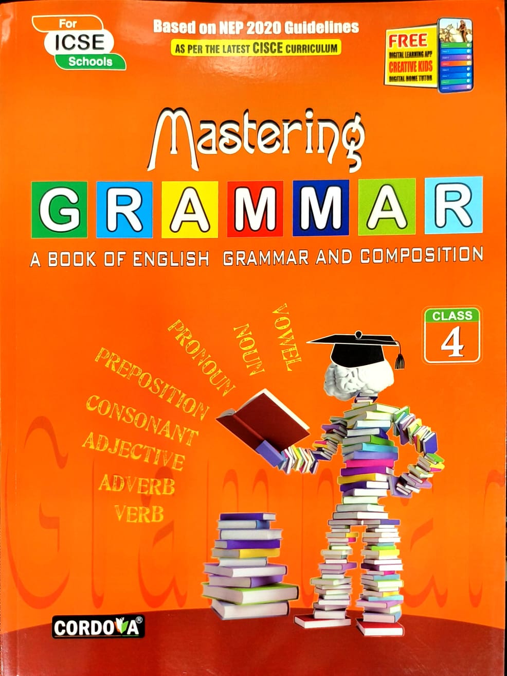 Cordova ICSE Mastering Grammar for Class 4 - Latest for 2026 Session. Paperback