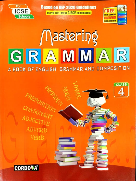 Cordova ICSE Mastering Grammar for Class 4 - Latest for 2026 Session. Paperback