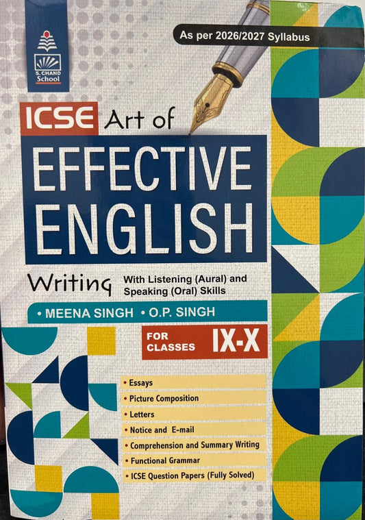 S Chand ICSE Art of Effective English Writing for classes 9-10. Latest according to 2026-2027 Syllabus.