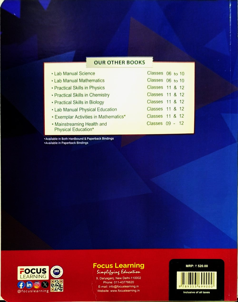 Focus Learning (FM) Practical Manual in Mathematics for Class 9 (Ver.1) _ Based on the NEW NCERT Syllabus, aligned with NEP 2020 & NCF-SE 2023