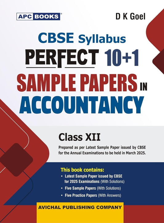 APC Books CBSE Perfect 10+1 Sample Papers in Accountancy Class 12 - Latest for 2025 Session