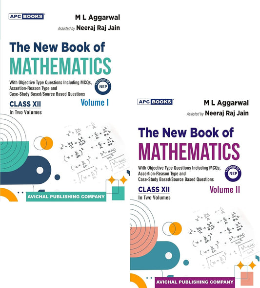 APC CBSE The New Book Of Mathematics (Vol.1 & 2)  For Class 12 - Latest for 2024-25 Session