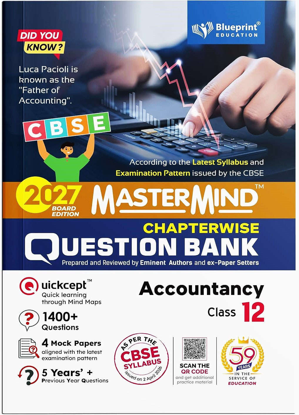 Blueprint - Mastermind Question Bank Class 12 Business Studies, Accountancy and Economics. Set of 3 Books - Latest for 2027 Examination - Paperback