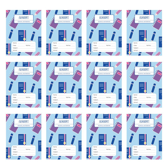 Adarsh's Single Line Notebook for School | 96 Pages | 25 x 19 cm | 65 GSM Paper | Eco-Friendly | Made in India  - (Pack of 12)