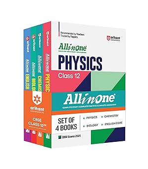 Arihant CBSE All in One Set of 4 Books (English, Physics, Biology & Chemistry) For Class 12th - Paperback for 2025