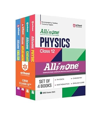 Arihant CBSE All in One Set of 4 Books (English, Physics, Mathematics & Chemistry) For Class 12th - Paperback for 2025