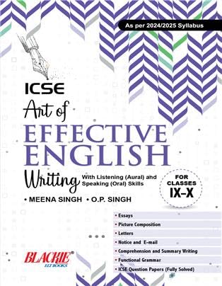 S Chand ICSE Art of Effective English Writing for classes 9-10. Latest according to 2025-2026 Syllabus.