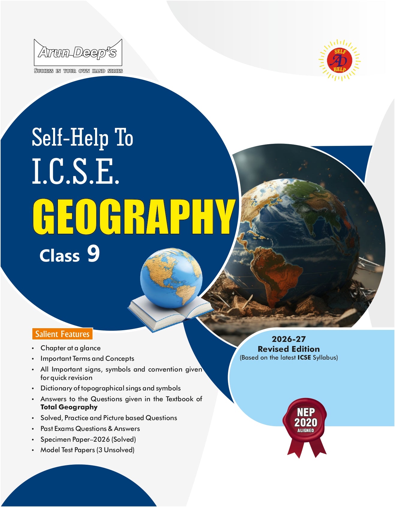 Arundeep's Self Help to ICSE Geography For Class 9 - Latest for 2026-27 Session. Paperback