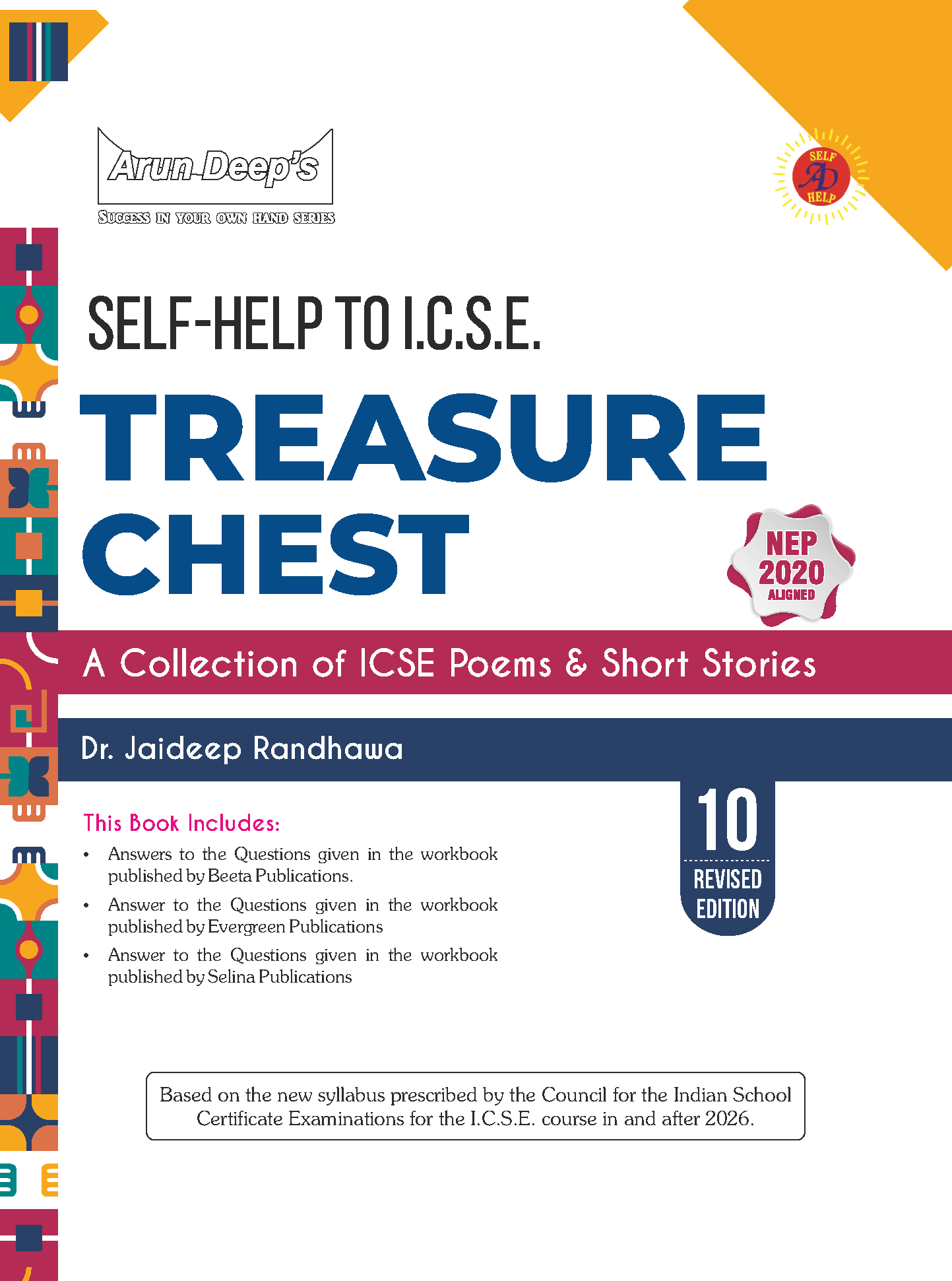 Arundeep’s Self Help to ICSE Treasure Chest For Class 10 - Latest for 2025-26 Session. Paperback (Revised Edition)