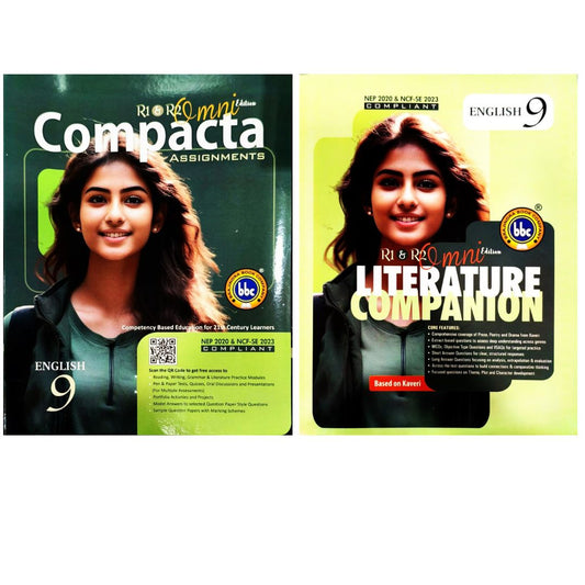 BBC Compacta Class 9 (Kaveri) English Language & Literature with Literature Companion - Set of 2 Books for 2026-27 Examinations (Based on New NCERT Textbook Kaveri)