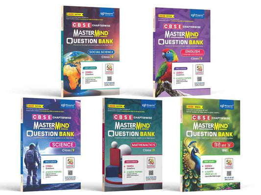 Blueprint Mastermind Question Bank Class 9 Science, Maths, Social Science, English & Hindi A. Set of 5 Books for 2025-26 Examination - Paperback