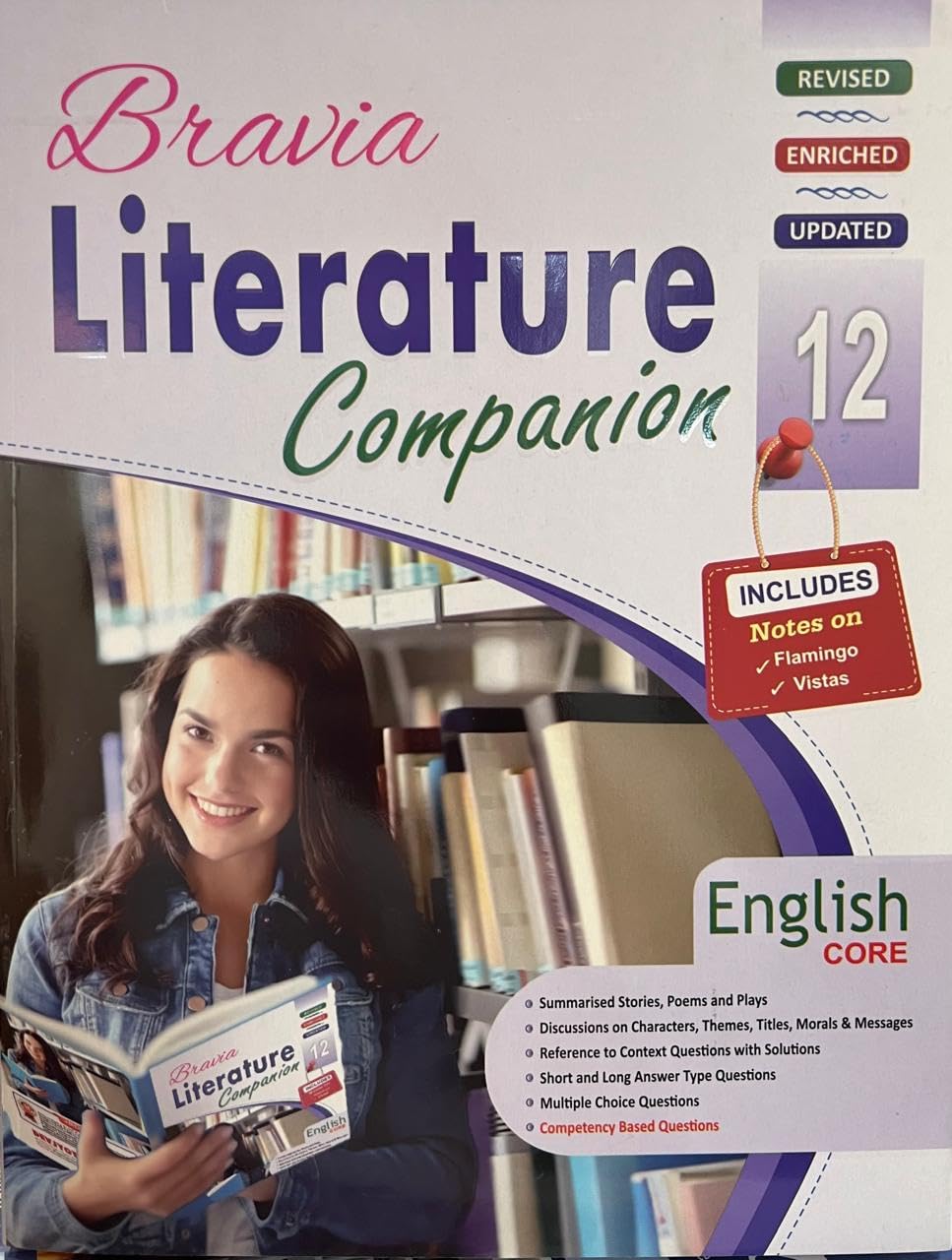 Devjyoti Bravia English Core with Literature Companion Class 12 (Set of 2 Books) - Latest For 2024-25 Session