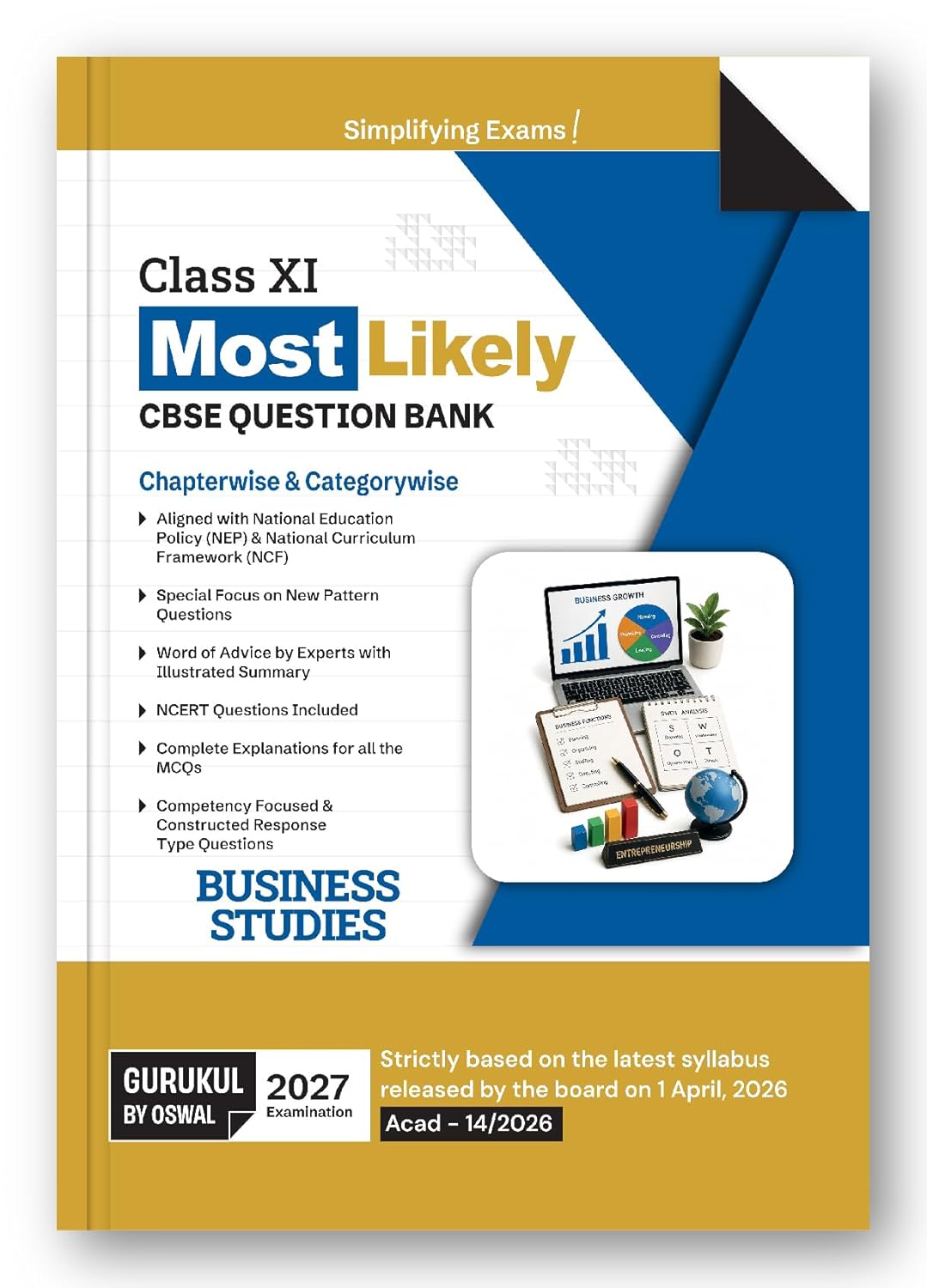 Oswal Gurukul Business Studies Most Likely CBSE Question Bank Class 11 for 2027 Examination. Paperback