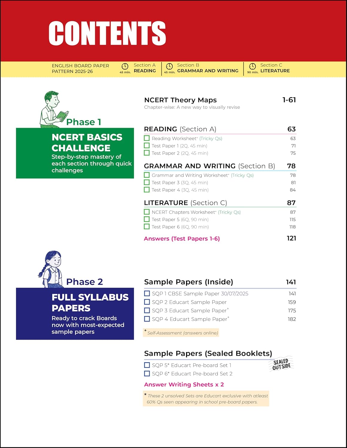 Educart CBSE Sample Paper English Language and Literature for Class 10 - Latest for 2025-2026 Session (Introducing exclusive step-by-step new practice concept on 2026 pattern)
