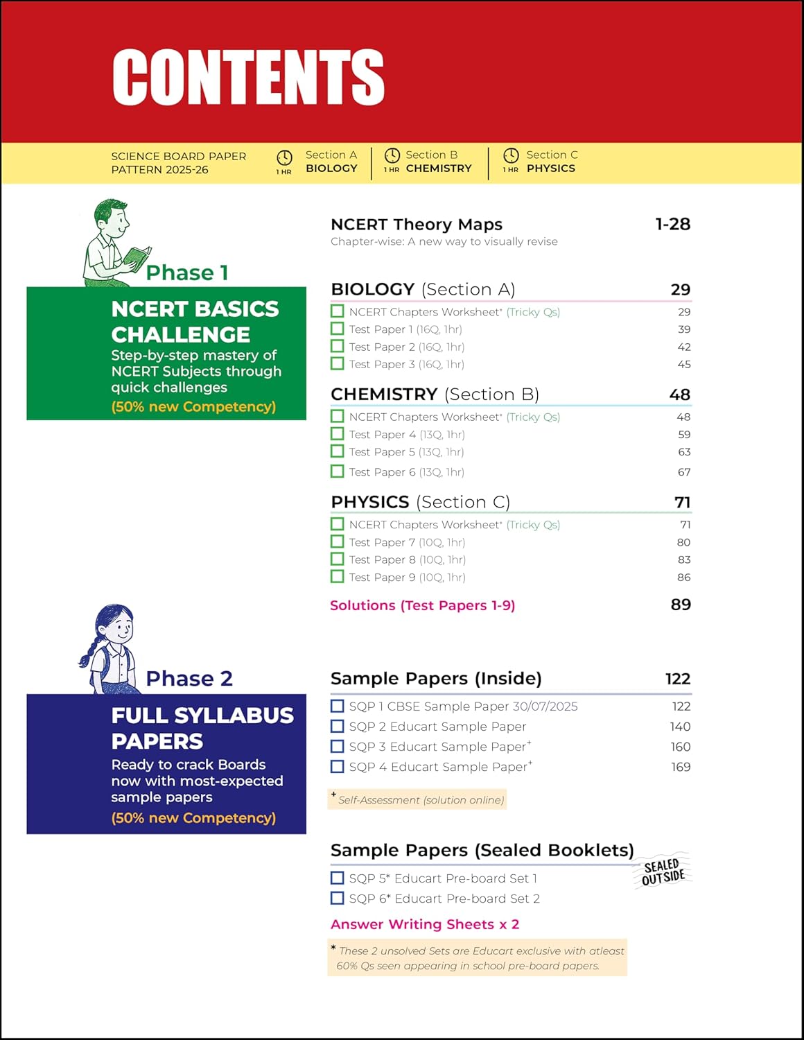 Educart CBSE Sample Paper Science  for Class 10 - Latest for 2025-2026 Session (Introducing exclusive step-by-step new practice concept on 2026 pattern)