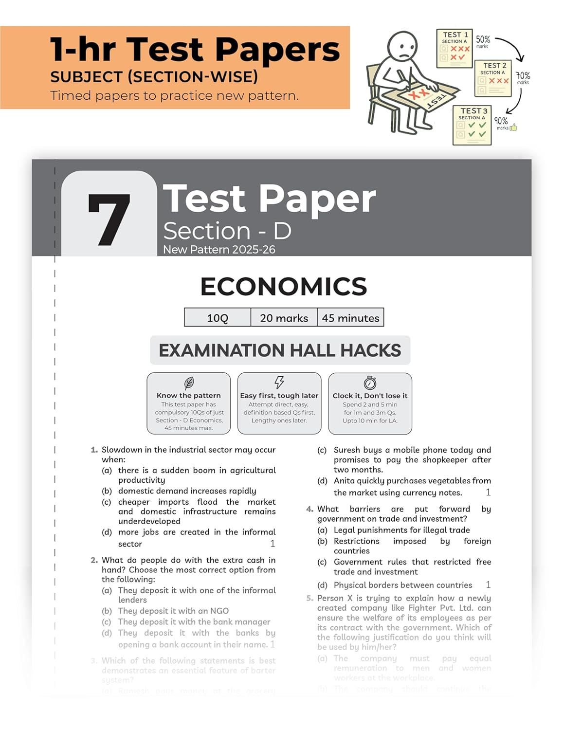 Educart CBSE Sample Paper Social Science  for Class 10 - Latest for 2025-2026 Session (Introducing exclusive step-by-step new practice concept on 2026 pattern)