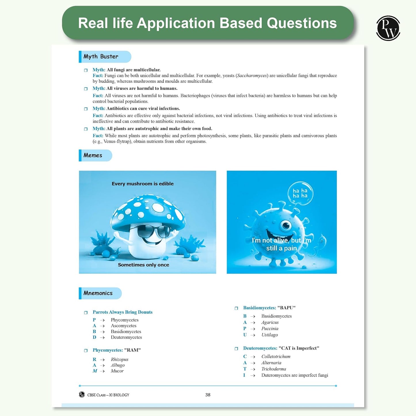 Physics Wallah (PW) CBSE Question & Concept Bank (QCB) Biology for Class 11 - Chapter-wise and Topic-wise Solved Questions with Competency Based Question - for 2026 Examination