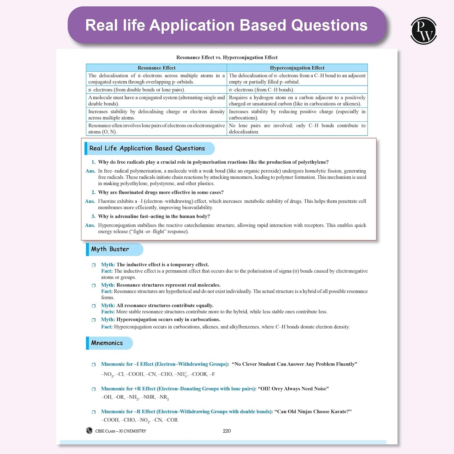 Physics Wallah (PW) CBSE Question & Concept Bank (QCB) Chemistry for Class 11 - Chapter-wise and Topic-wise Solved Questions with Competency Based Question - for 2026 Examination