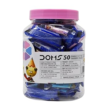 Doms Triangular Dust Free Fragrance Eraser Jar Pack