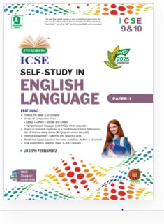 Evergreen ICSE Self Study in English Language For Class 9 & 10 - Latest for 2025 Examination