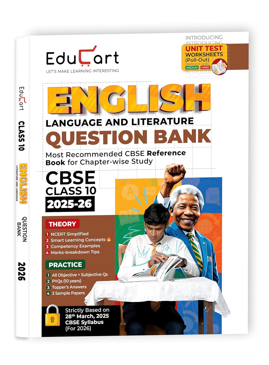 Educart CBSE Question Bank English, Mathematics, Science, Social & Hindi B for Class 10 - Set of 5 Books - Latest for 2025-2026 Session