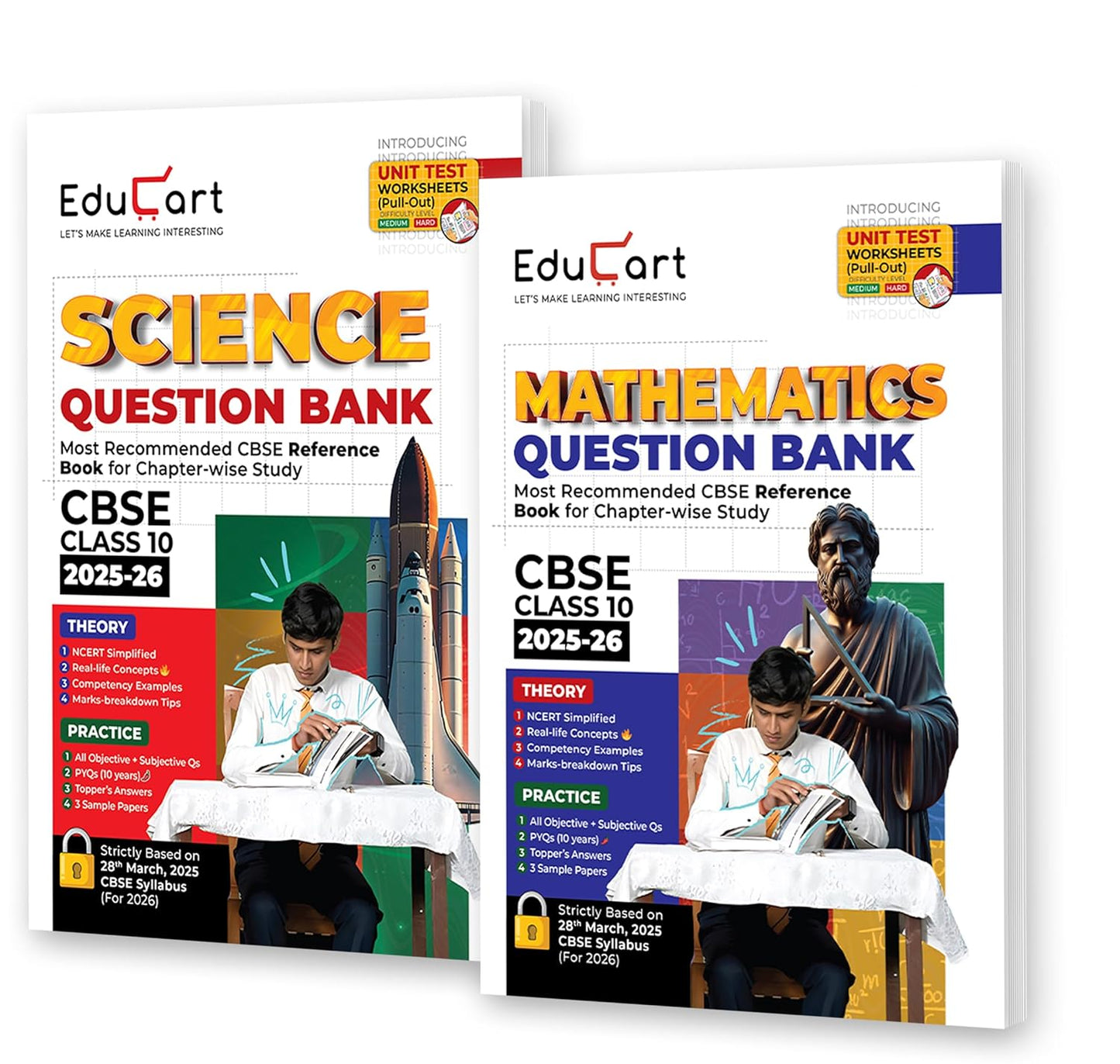 Educart CBSE Question Bank Mathematics & Science for Class 10 - Set of 2 Books - Latest for 2025-2026 Session