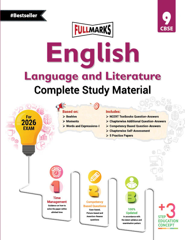 Full Marks CBSE English Language & Literature (Complete Study Material) For Class 9 - Latest for 2025-26 Session
