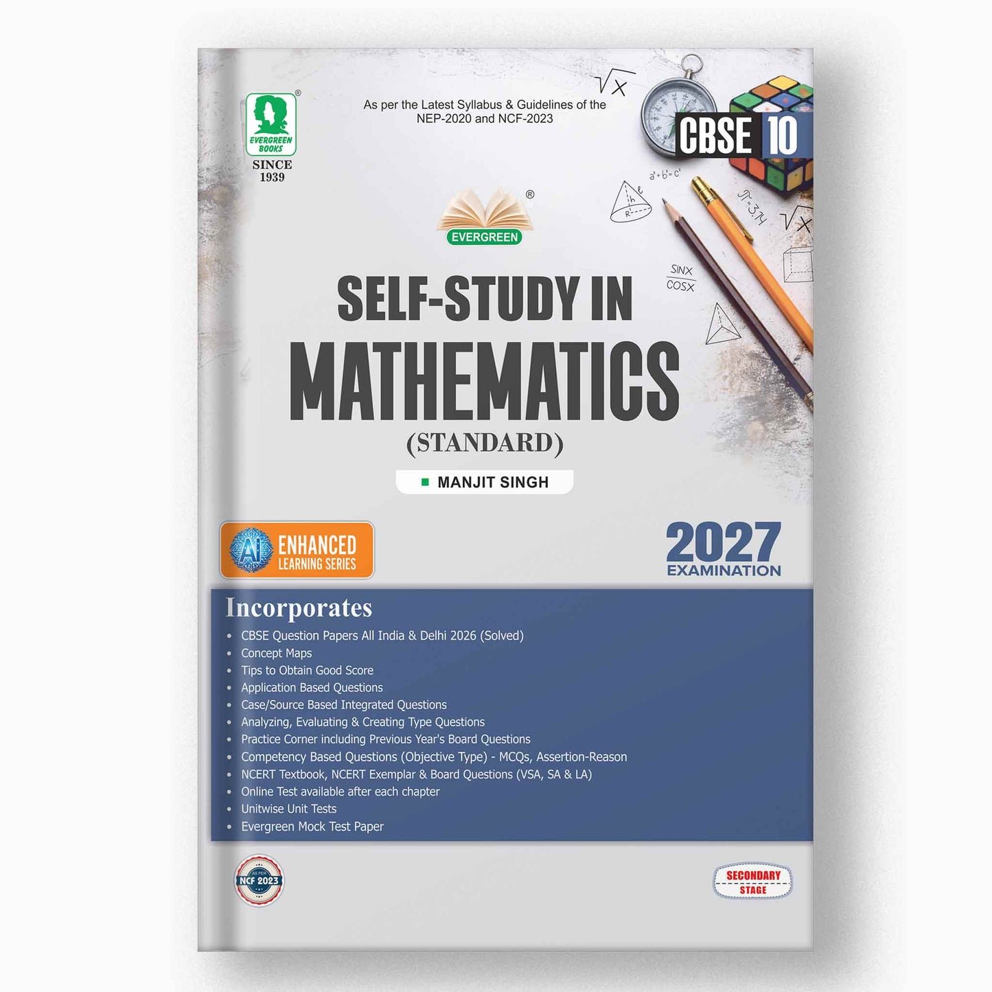 Evergreen CBSE Self Study Math (Standard) for Class 10 - Latest for 2027 Examination