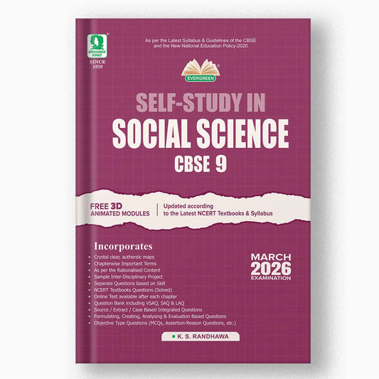 Evergreen CBSE Self Study Social Science Class 9 - Latest for 2026 Examination
