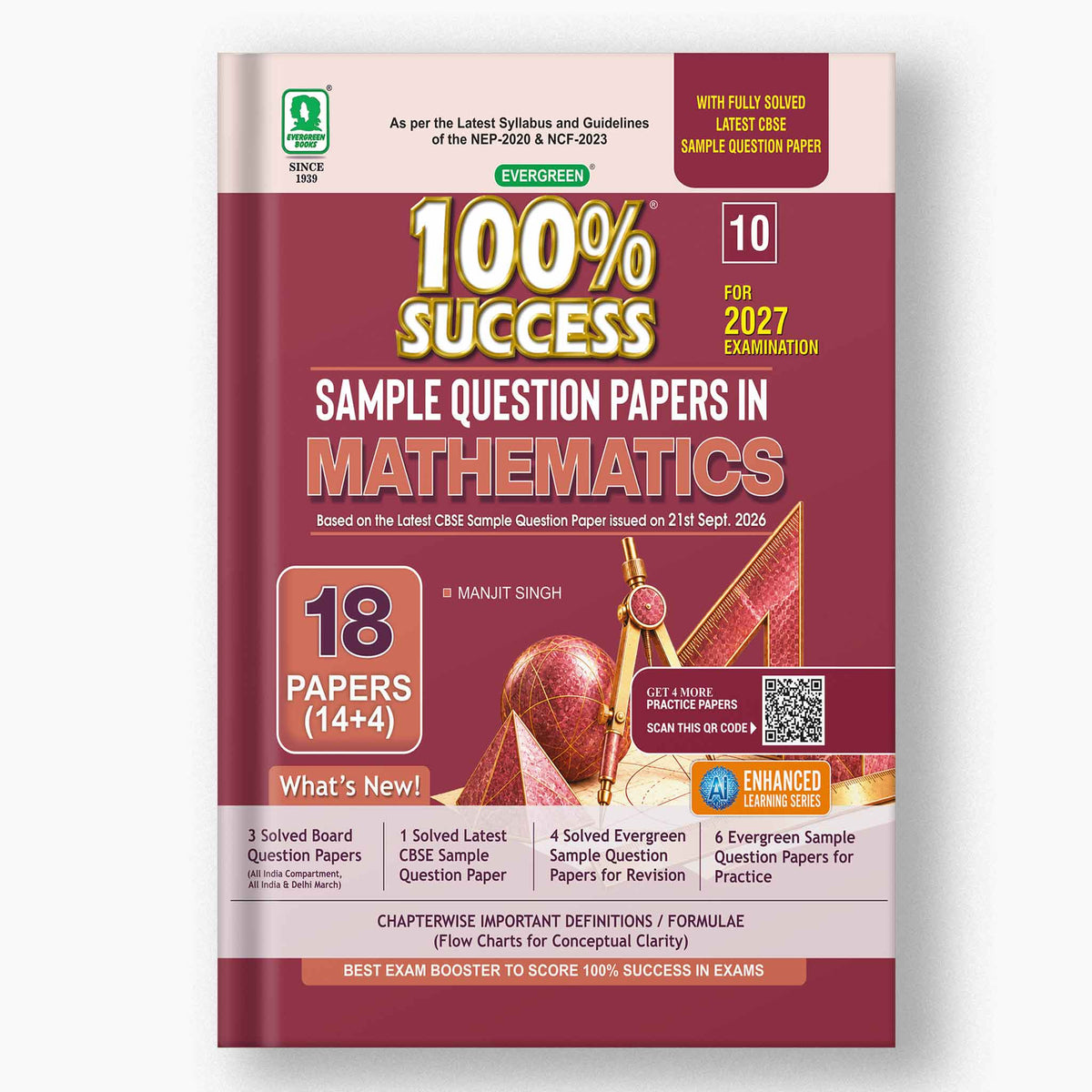 Evergreen CBSE 100% Success Sample Question Papers in Mathematics (STANDARD) For Class 10 - Latest For 2027 Examination - Paperback