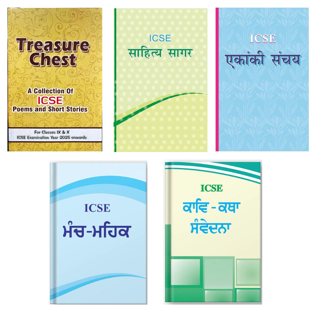Evergreen ICSE - Treasure Chest, Sahitya Sagar, Ekanki Sanchay, Manch Mehak & Kav Katha Sanwedna Textbook for Class 9 & 10 - Set of 5 Books - Latest Edition. Paperback