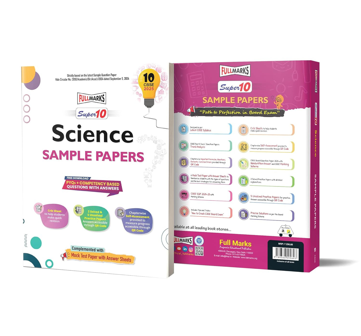 Full Marks CBSE Super 10 Sample Question Papers Science for Class 10 - Latest for 2025 Session - Paperback