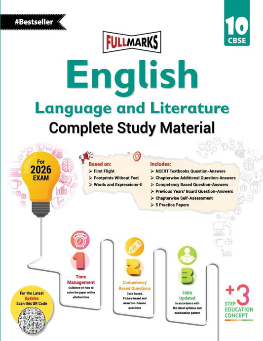 Full Marks English Language & Literature Complete Study Material For Class 10 - Latest for 2025-26 Session