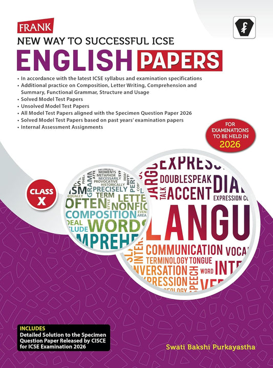 Frank New Way To Successful ICSE English Language Papers for Class 10 - Latest for 2026 Examination. Paperback