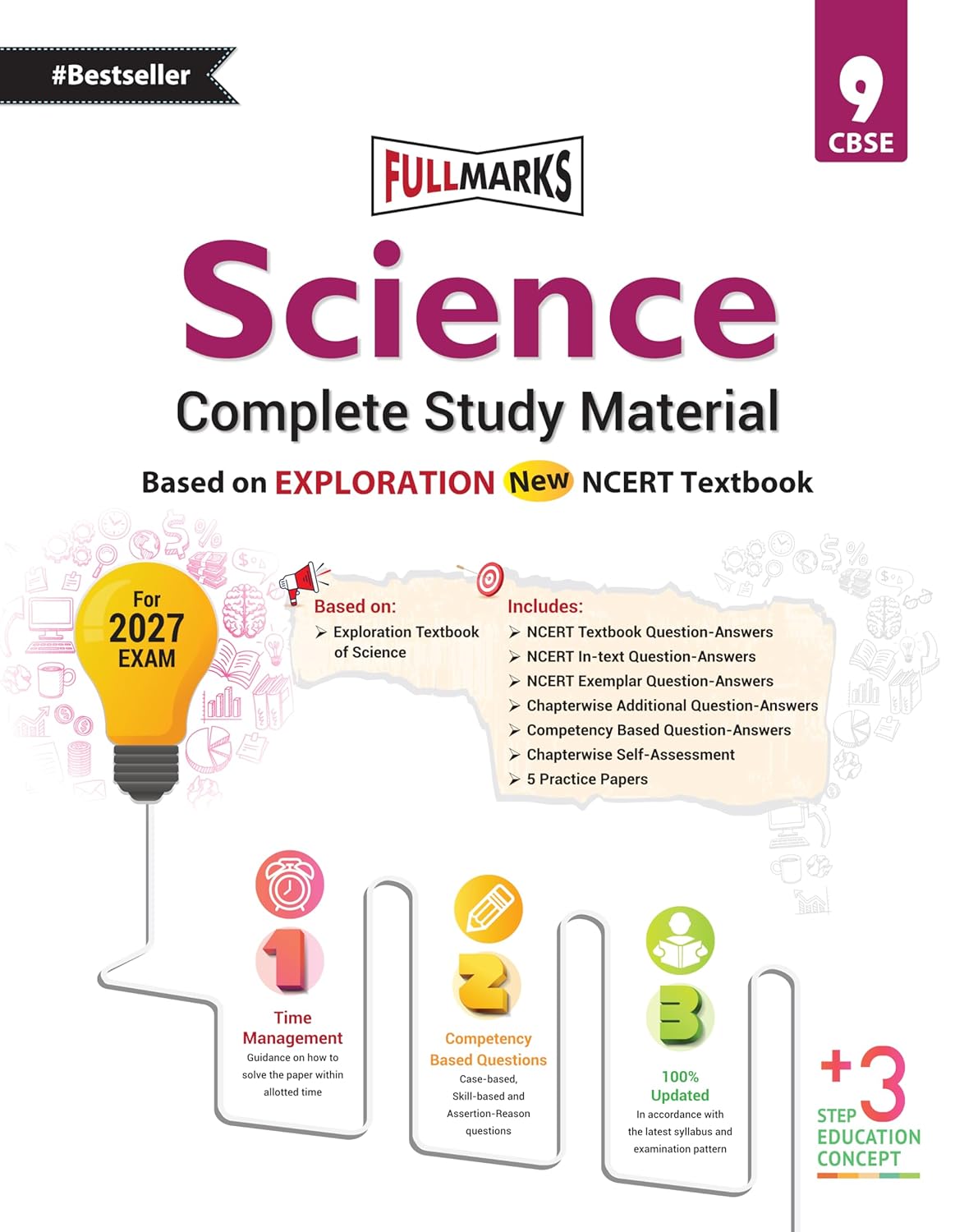 Full Marks CBSE Science (Complete Study Material) For Class 9 Based on New NCERT Textbook EXPLORATION - Latest for 2027 Session