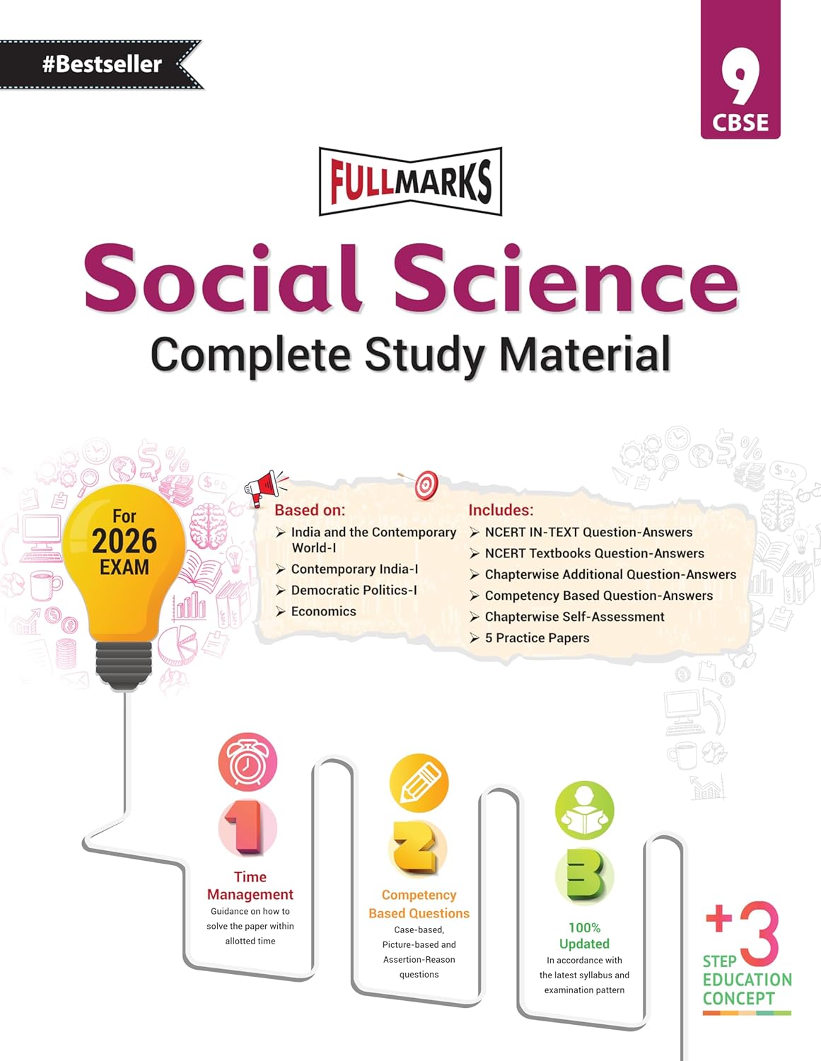 Full Marks CBSE Social Science (Complete Study Material) For Class 9 - Latest for 2026 Session. Paperback