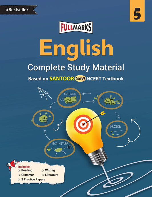 Full Marks CBSE English (Complete Study Material) For Class 5 - Based on New NCERT Textbook Santoor - Latest for 2025-26 Session
