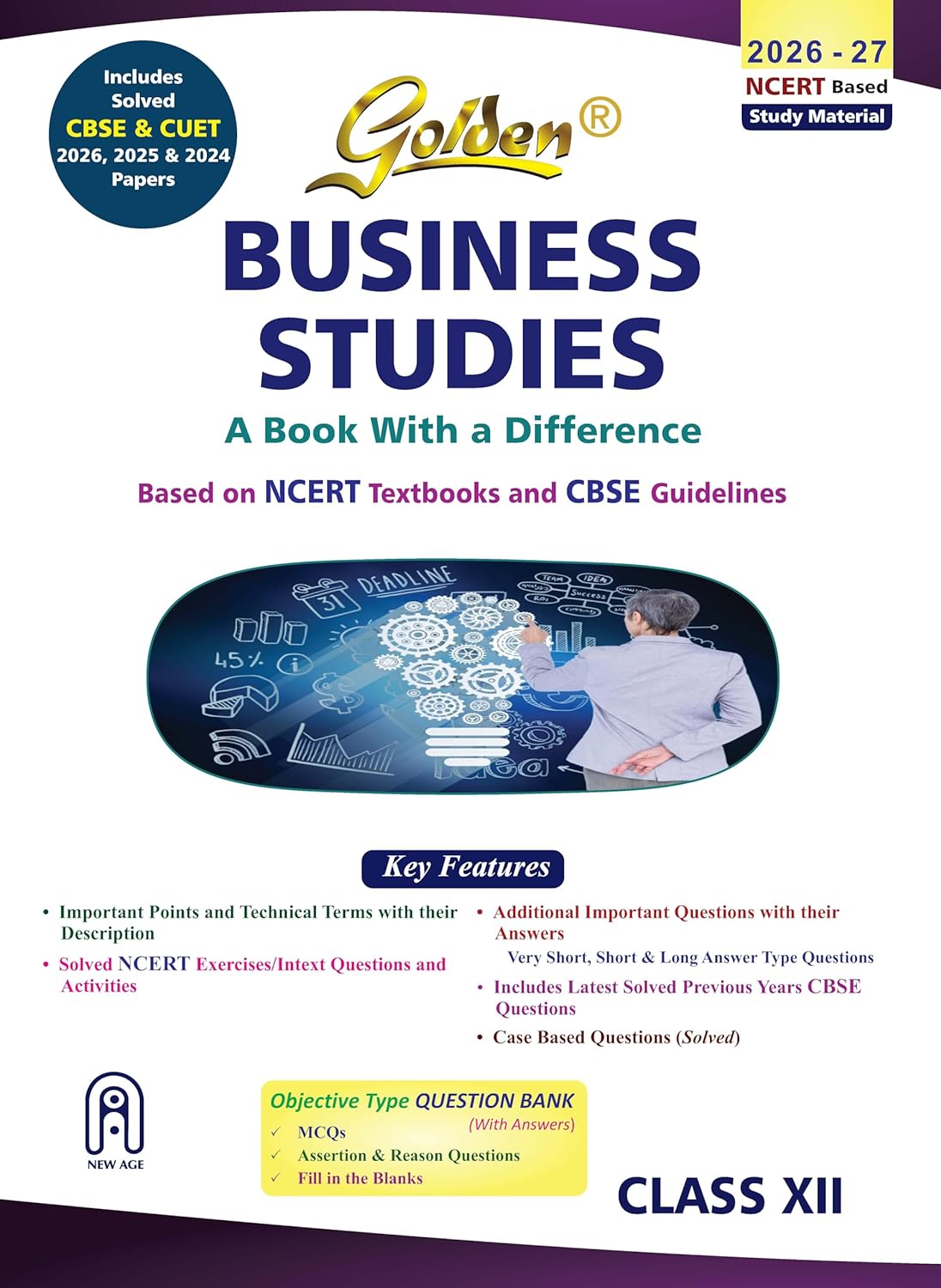 Golden Business Studies (Based on NEW NCERT Textbooks) for Class 12 - Latest for 2026-27 Session