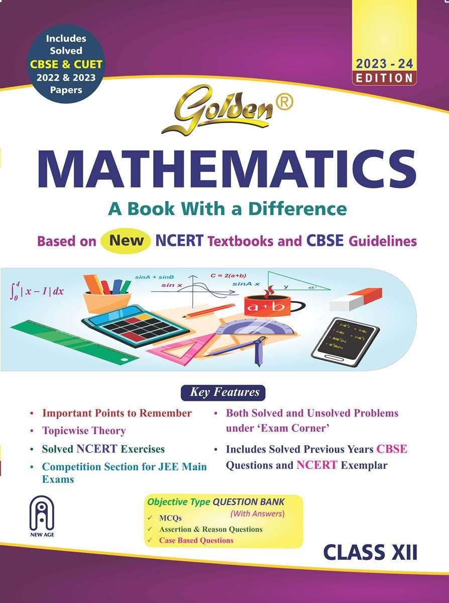 Golden Mathematics For Class 12 - Latest for 2024-25 Session