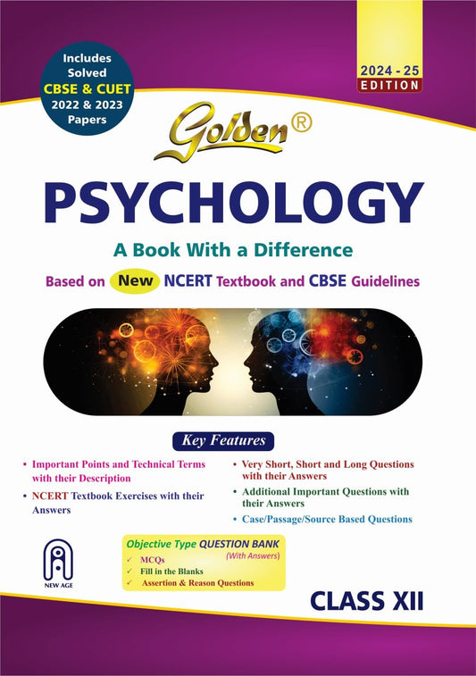 Golden Psychology For Class 12 - Latest for 2024-25 Session