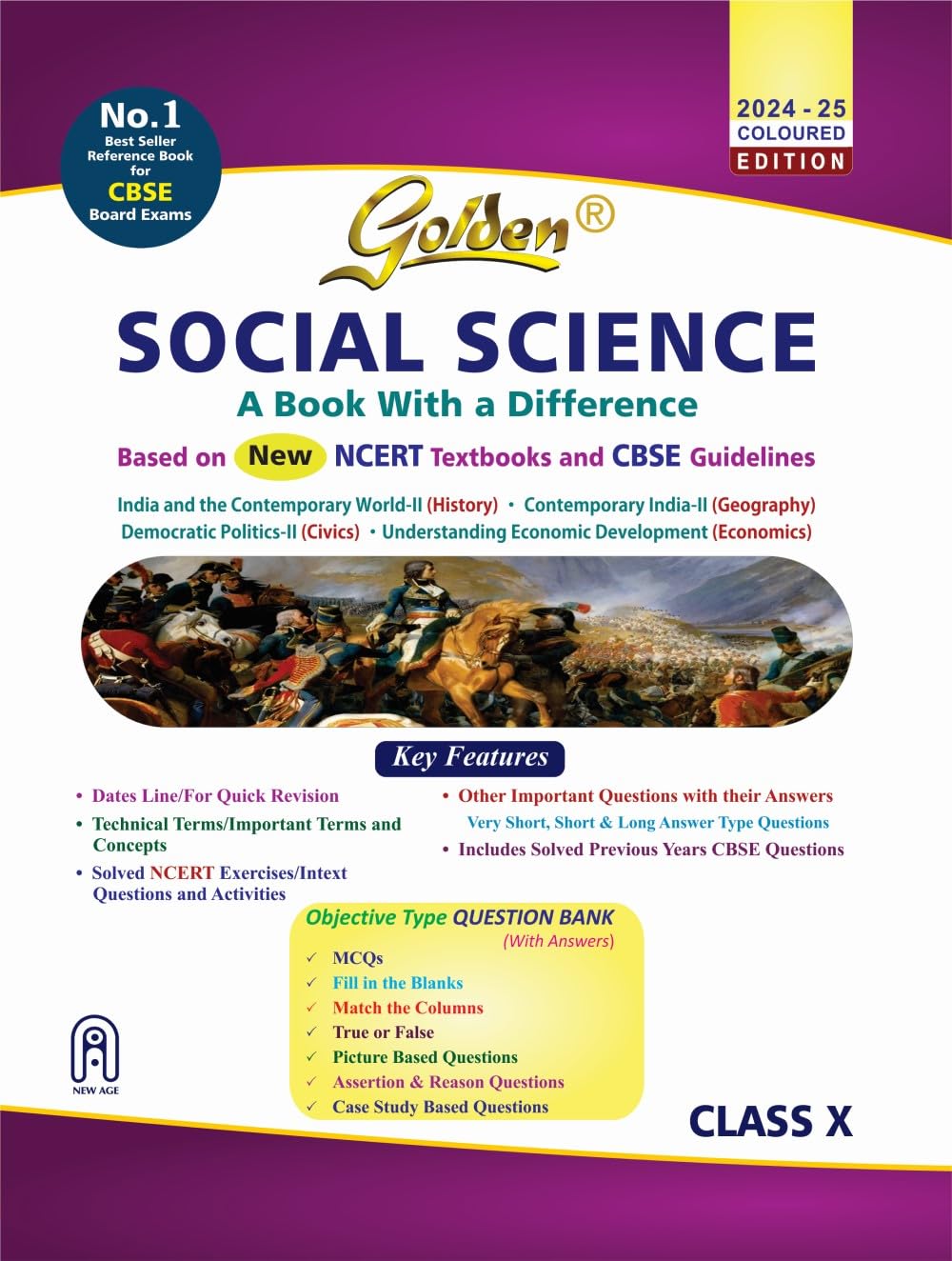 Golden Social Science For Class 10 - Latest for 2024-25 Session